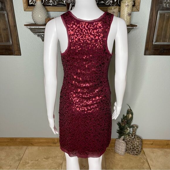 Max Studio Red Sequin Sleeveless Dress Size Small - Picture 15 of 17